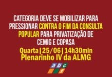 Gestão Zema quer acabar com Consulta Popular sobre privatização da Cemig e Copasa. Vamos ocupar a Assembleia