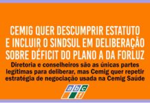 Sem observar estatuto, Cemig quer incluir Sindsul em deliberação do déficit do Plano A da Forluz